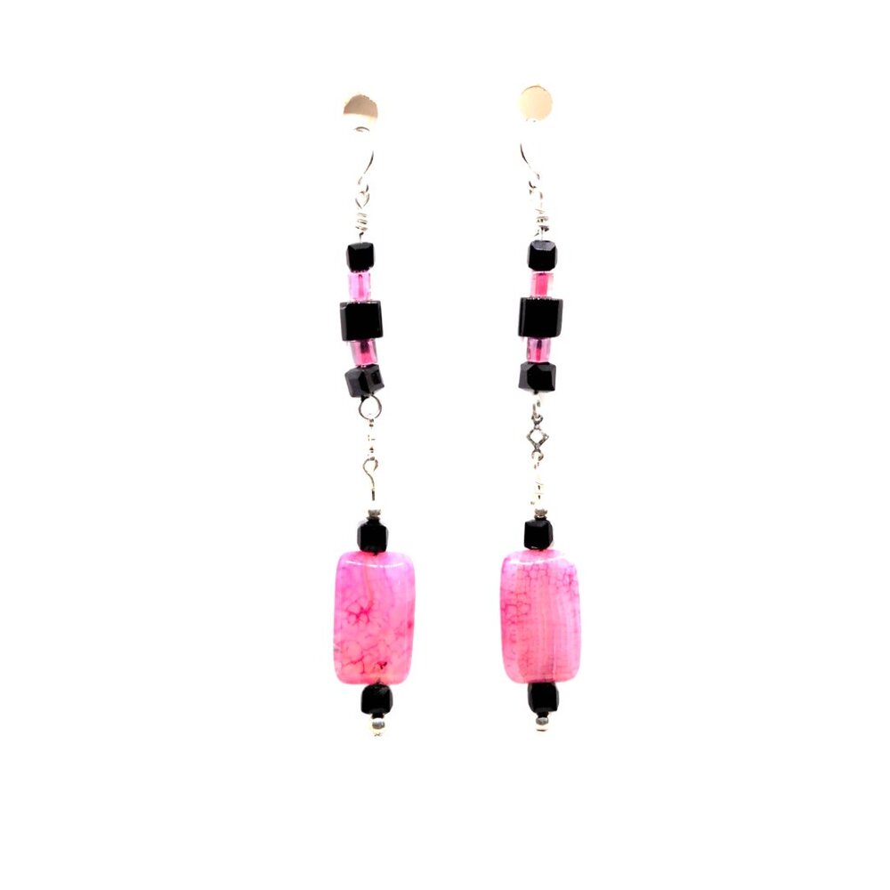 Geometry in Pink Earrings